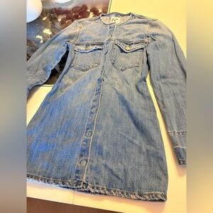 Zara Light Blue Denim Mini Dress